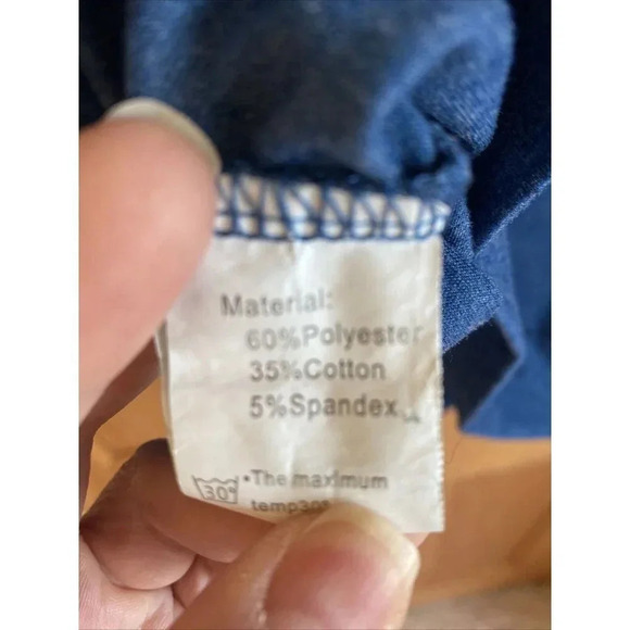 Mixmax Women Long Sleeve Button Round Neck Tunic Size 2XL Blue - Picture 5 of 5